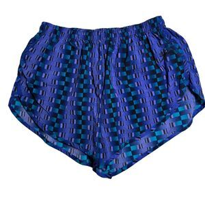 Vintage Speedo Mens Running Shorts L Purple Nylon Mesh Lined Drawstring Retro